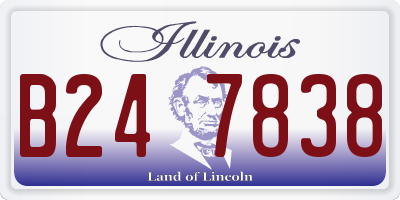 IL license plate B247838