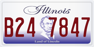 IL license plate B247847