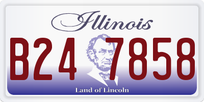 IL license plate B247858
