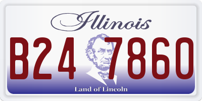 IL license plate B247860