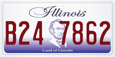 IL license plate B247862