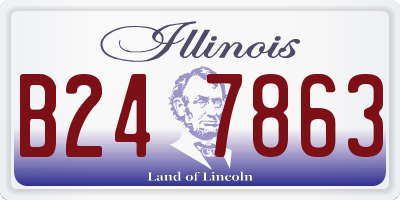 IL license plate B247863