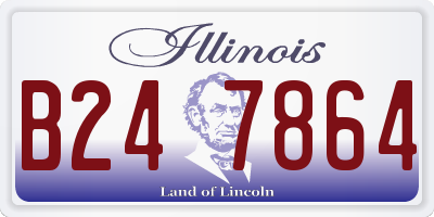 IL license plate B247864