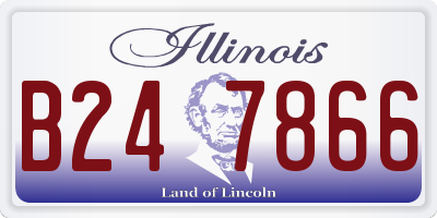 IL license plate B247866