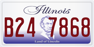 IL license plate B247868