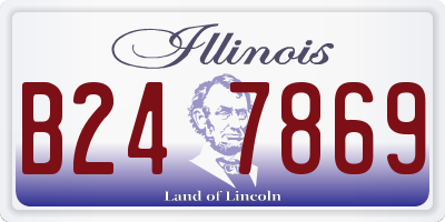 IL license plate B247869