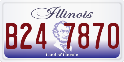 IL license plate B247870