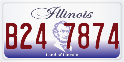 IL license plate B247874