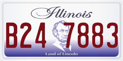 IL license plate B247883