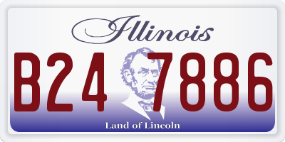 IL license plate B247886