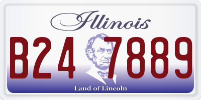 IL license plate B247889