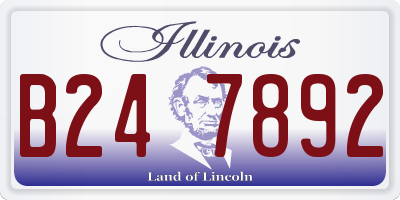 IL license plate B247892