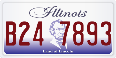 IL license plate B247893