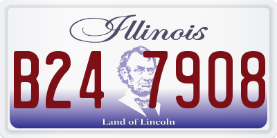 IL license plate B247908