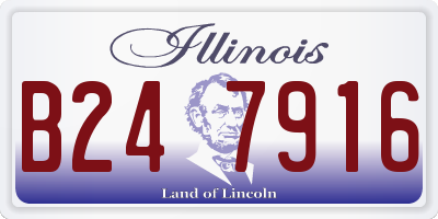 IL license plate B247916