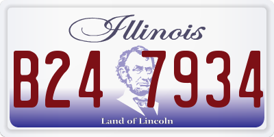IL license plate B247934
