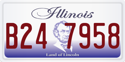 IL license plate B247958