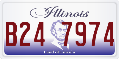 IL license plate B247974