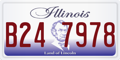 IL license plate B247978