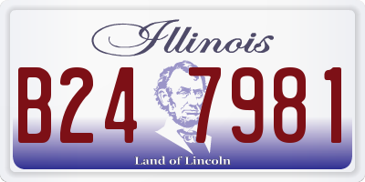 IL license plate B247981