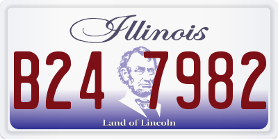 IL license plate B247982