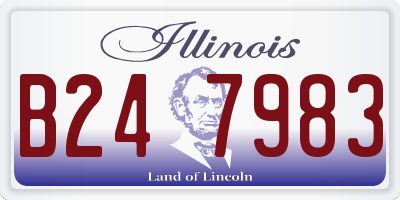 IL license plate B247983
