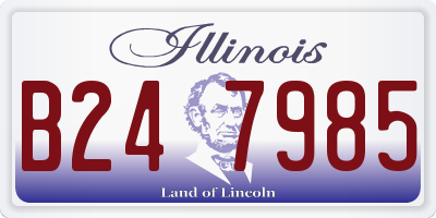 IL license plate B247985