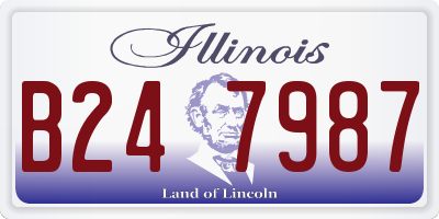 IL license plate B247987