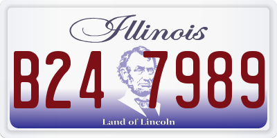 IL license plate B247989
