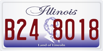 IL license plate B248018