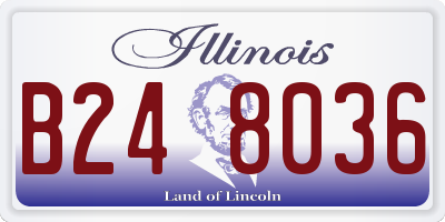 IL license plate B248036