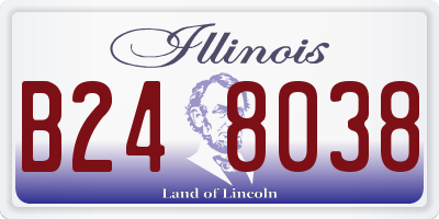 IL license plate B248038
