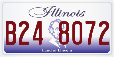 IL license plate B248072