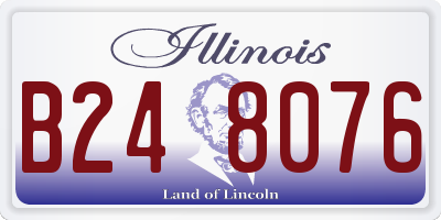 IL license plate B248076