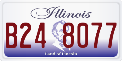 IL license plate B248077