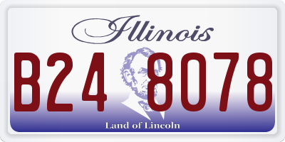IL license plate B248078