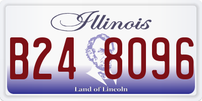 IL license plate B248096