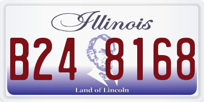 IL license plate B248168