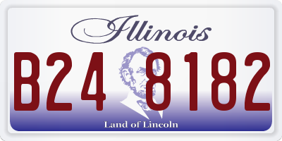 IL license plate B248182