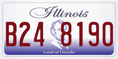IL license plate B248190