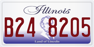 IL license plate B248205
