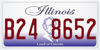 IL license plate B248652