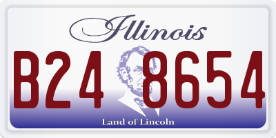 IL license plate B248654
