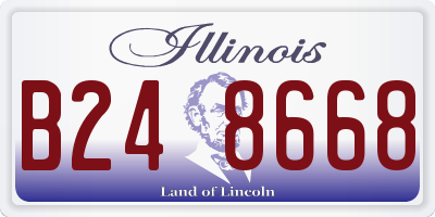 IL license plate B248668