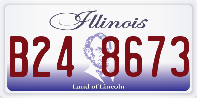 IL license plate B248673