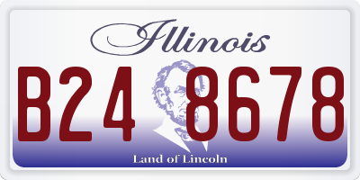 IL license plate B248678