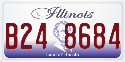 IL license plate B248684