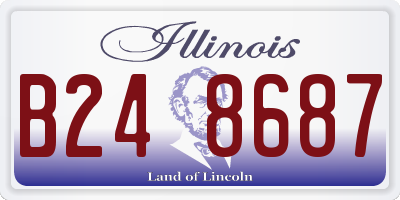IL license plate B248687
