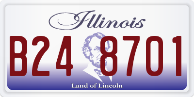 IL license plate B248701