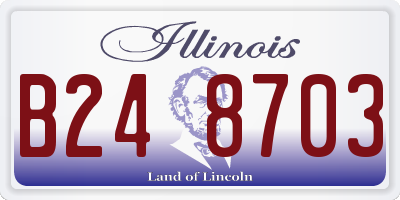 IL license plate B248703
